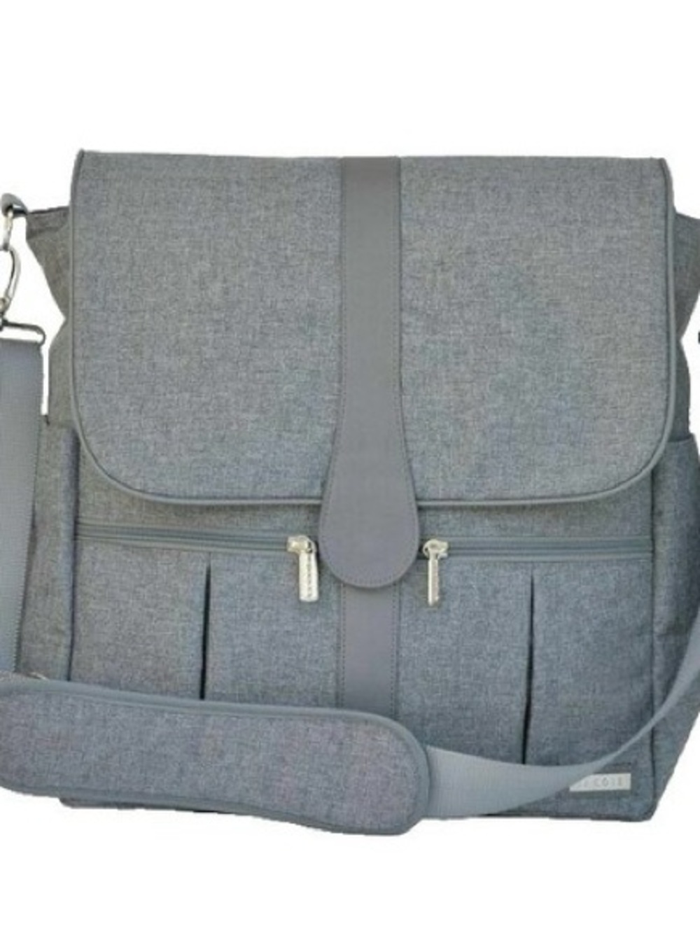 JJ Cole Gray Unisex Messenger Backpack Diaper Bag